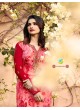 Red Brasso Georgette Straight SuitS Victoria Vol 2 7353 By Vinay Fashion