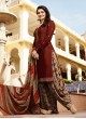 Wine Crepe Patiala Salwar Suit Silkina Royal Crepe 16 7442 By Vinay Fashion