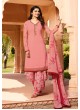 Peach Crepe Patiala Salwar Suit Silkina Royal Crepe 16 7446 By Vinay Fashion