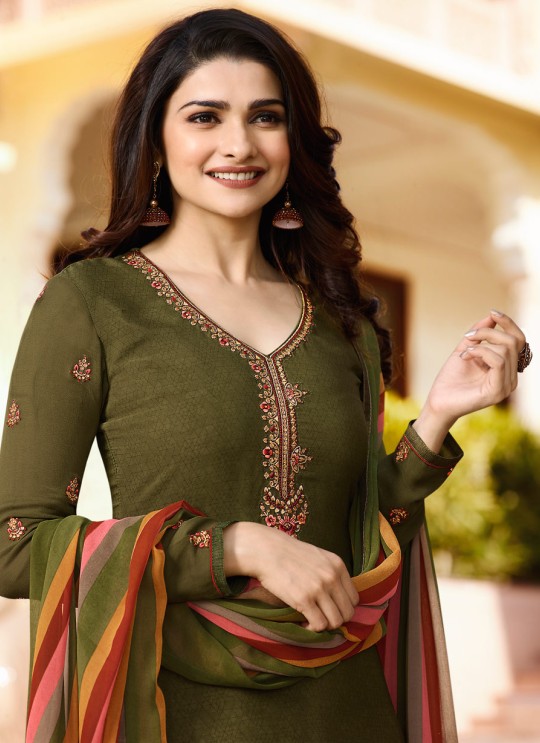 Green Crepe Patiala Salwar Suit Silkina Royal Crepe 16 7447 By Vinay Fashion