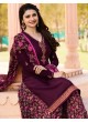 Magenta Crepe Patiala Salwar Suit Silkina Royal Crepe 16 7449 By Vinay Fashion