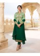 Green Georgette Satin Jacket Style Suit Kaseesh Fortune 7536 By Vinay Fashion