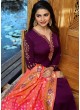 Purple Satin Churidar Suits Banaras 2 7621 By Vinay Fashion