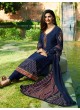 Blue Crepe Straight Suit Silkina Royal Crepe 17 7891 By Vinay Fashion