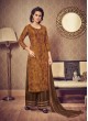 Mustard Art Silk Palazzo Suit By Vipul Fashion Vipul-10117