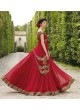 Red Net Gown Style Anarkali By Vipul Fashion Vipul-3501
