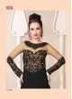 Black Faux Georgette Gown Style Anarkali By Vipul Fashion Vipul-3803