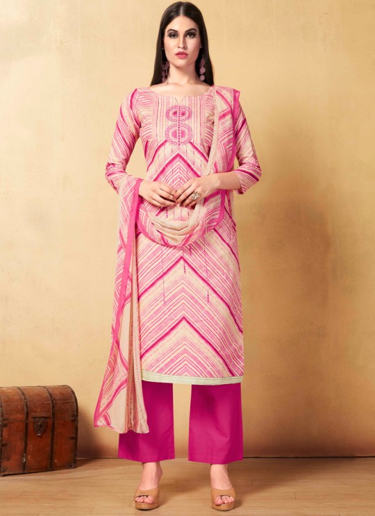 Pink Cambric Cotton  Pant Style Suit Saidha vol 1 1003 By Volono Trendz