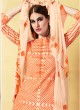 Orange Cambric Cotton  Pant Style Suit Saidha vol 1 1005 By Volono Trendz