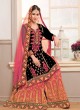 Black Faux Georgette Sharara kameez Bridal Vol-1 1001 By Volono Trendz Black Faux Georgette Sharara kameez Bridal Vol-1 1001 By Volono Trendz