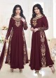 Wine Faux Georgette Anarkali Suit Pari Vol-6 183D Color By Volono Trendz Wine Faux Georgette Anarkali Suit Pari Vol-6 183D Color By Volono Trendz