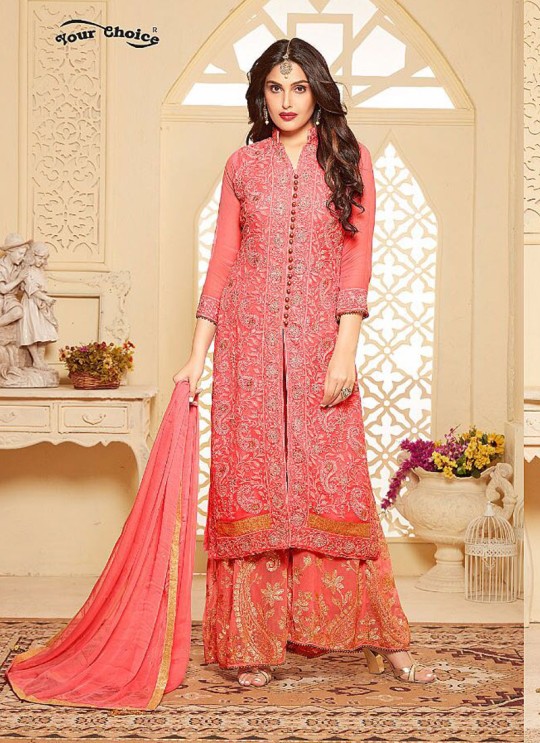 Pink Chiffon Palazzo Suit B MORE 2678 By Your Choice