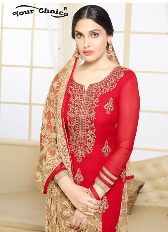 Maroon Pure Georgette Straight Cut Suit Mariya 2483 By Your Choice