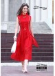 Red Faux Georgette Designer Kurti 2864 Tipsy Topsy Vol 5 By Your Choice Surat Size L