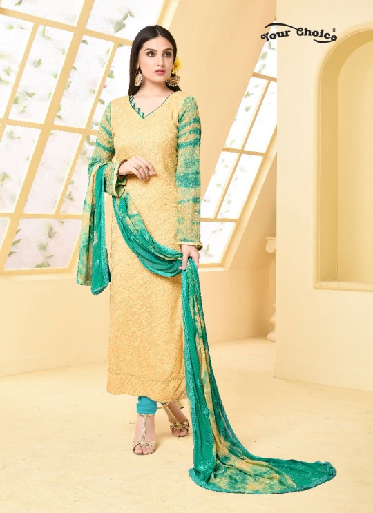 Yellow Chiffon Straight Suits 2873 Dinnar Vol 19 By Your Choice Surat