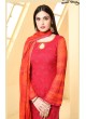 Red Chiffon Straight Suits 2874 Dinnar Vol 19 By Your Choice Surat