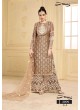 Brown Silk Palazzo Suit 2909 Your Choice G-5 By Your Choice Surat
