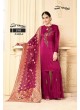 Magenta Georgette Sharara Style Suit 2915 Zaraa By Your Choice Surat