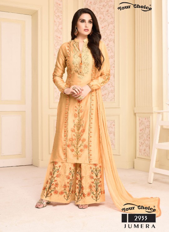 Gold Net Palazzo Suit 2933 Jumera By Your Choice Surat