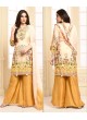 Pink N Yellow Cotton Palazzo Suit 2935 Rajori 2 By Your Choice Surat