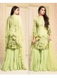 Green Cotton Sharara Style Suit 2936 Rajori 2 By Your Choice Surat