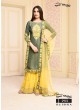 Green Jam Silk Cotton Palazzo Suit 2952 Bushra By Your Choice Surat