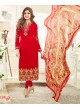 Aashirwad Sufia Red Faux Georgette Straight Suit By Aashirwad Sufia-21004