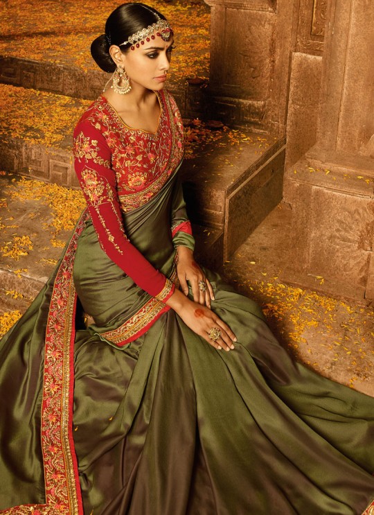 Green Silk Wedding Saree Sakshi Vol 4 1192 By Ardhangini