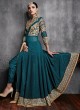 Teal Blue Georgette Embroidered Pant Style Suit HAMIM VOL 4 11003A Color By Arihant