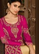 Hot Pink Art Silk Embroidered Pant Style Suit 14008 Colours 14008E Color By Arihant