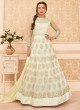 Cream Georgette Embroidered Anarkali Suit HAMIM VOL 7 16012 By Arihant