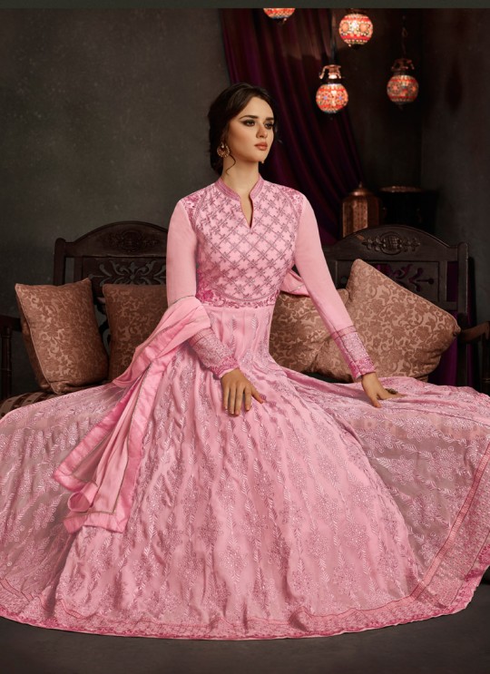 Pink Georgette Embroidered Floor Length Anarkali RIHANNA VOL 2 27009 By Arihant Pink Georgette Embroidered Floor Length Anarkali RIHANNA VOL 2 27009 By Arihant