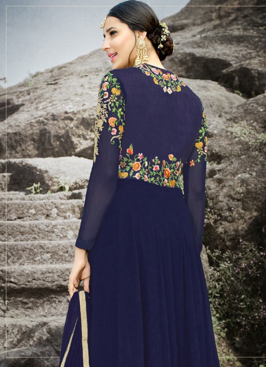 Blue Georgette Embroidered Gown Style Anarkali MEHZABEEN VOL-2 2500 By Bela Fashion Blue Georgette Embroidered Gown Style Anarkali MEHZABEEN VOL-2 2500 By Bela Fashion