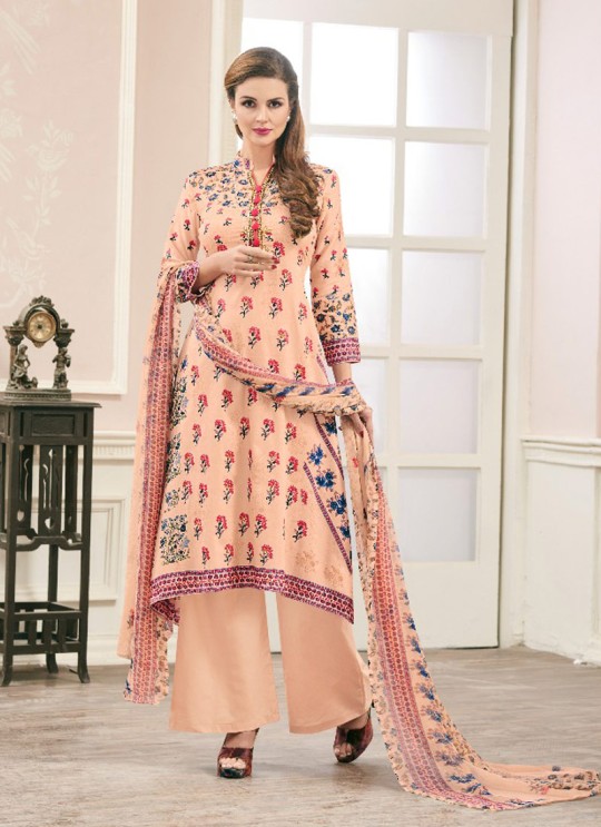 Peach JAM SILK COTTON Pakistani Salwar Kameez ATTRACTION NX 1003 By Deepsy