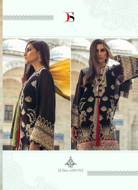 Black Geoegette Pakistani Salwar Kameez FIYASTA 100705 By Deepsy