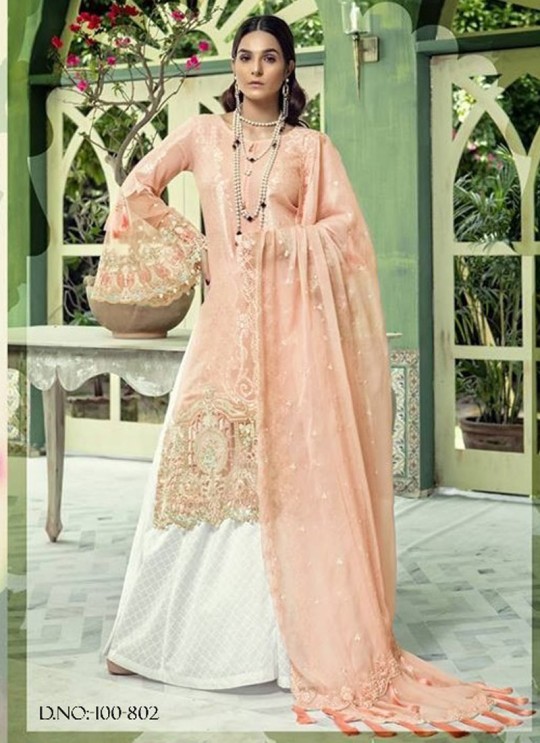 Peach Cotton Pakistani Salwar Kameez MARIA B-4 100802 By Deepsy Peach Cotton Pakistani Salwar Kameez MARIA B-4 100802 By Deepsy