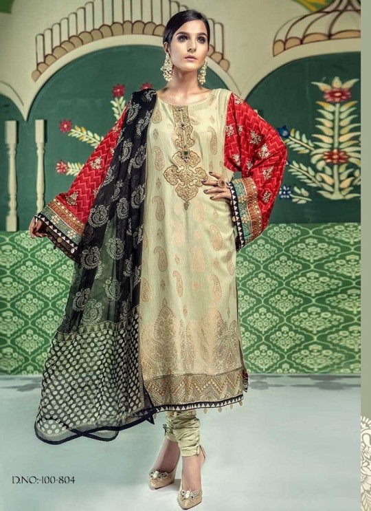 Beige Cotton Pakistani Salwar Kameez MARIA B-4 100804 By Deepsy Beige Cotton Pakistani Salwar Kameez MARIA B-4 100804 By Deepsy