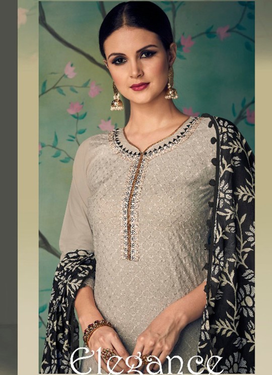 Grey Cotton Pakistani Salwar Kameez KARIGIRI NX 13004 By Deepsy