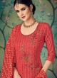 Red Cotton Straight Cut Suit BAGHBAN 15001 By Deepsy
