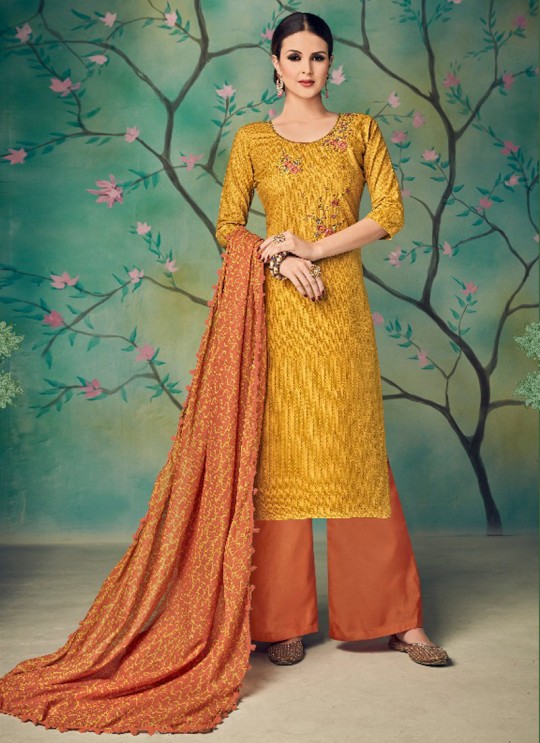 Yellow Cotton Straight Cut Suit BAGHBAN 15002 By Deepsy Yellow Cotton Straight Cut Suit BAGHBAN 15002 By Deepsy