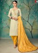 Cream Cotton Straight Cut Suit BAGHBAN 15005 By Deepsy