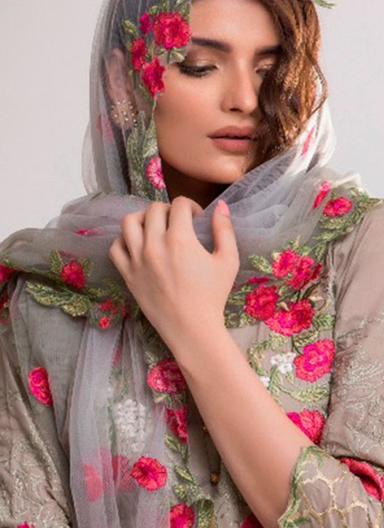 Beige Cotton Pakistani Salwar Kameez FLORENT Vol-17 NX 200103 By Deepsy Set