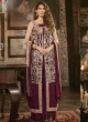 Wine Faux Georgette Pakistani Salwar Kameez DEEPSY NASREEN-4 200701 By Deepsy