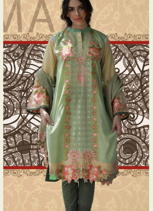 Green Cotton Pakistani Salwar Kameez RINAAZ Vol-2 200801 By Deepsy