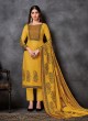 Gold Pashmina Straight Cut Suit DULHAN-4 4003 By Deepsy