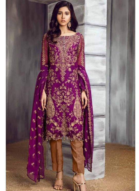 Online Wholesale Purple Geoegette Pakistani Salwar Kameez AFSANA 91002 ...