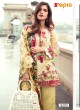 Beige Cambric Cotton Embroidered Pakistani Salwar Suit ROSEMEEN LAWN ART BY FEPIC 16001 TO 16007 SERIES Fepic 16001