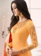 Yellow Satin Georgette Straight Suit SIMAR SHABANA 12009 By Glossy Yellow Satin Georgette Straight Suit SIMAR SHABANA 12009 By Glossy