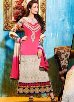 Pink Fancy fabric Straight Suit 2706 Series 2706 By Glossy