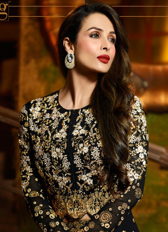 Black Georgette Pant Style Suit HIT DESIGNS VOL-2 6203 By Glossy Black Georgette Pant Style Suit HIT DESIGNS VOL-2 6203 By Glossy